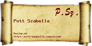 Pott Szabella névjegykártya
